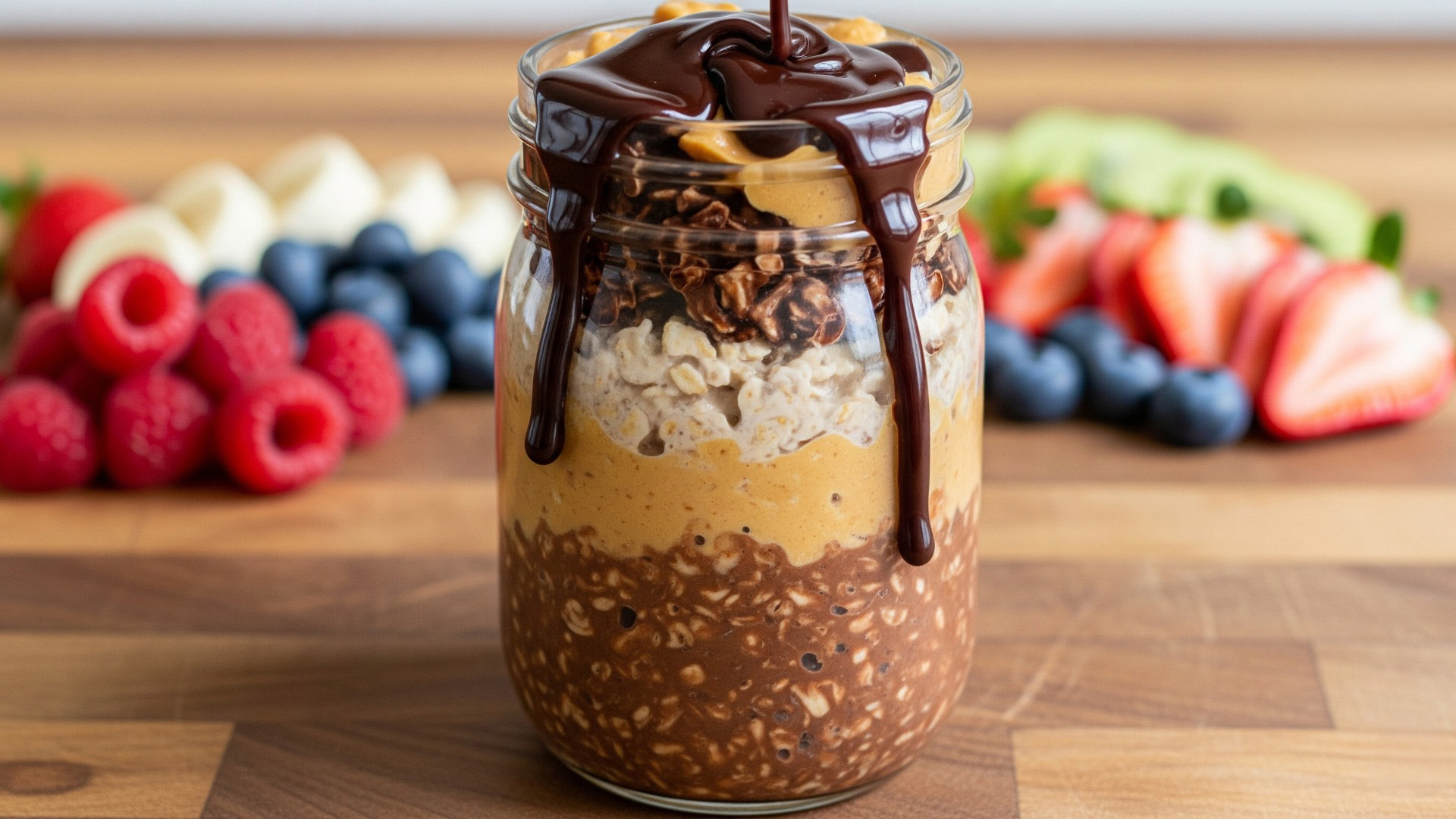 Chocolate Peanut Butter Overnight Oats