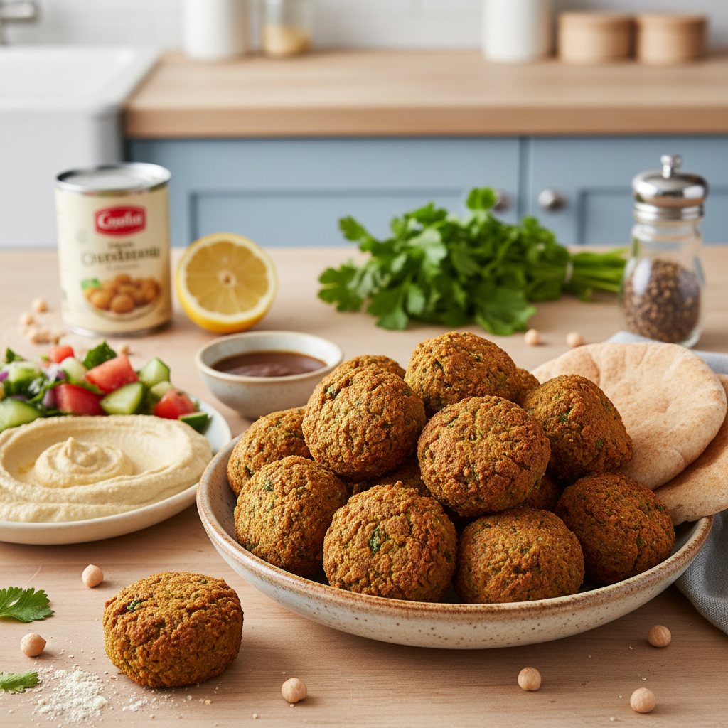 Crispy Air Fryer Falafel (with Canned Chickpeas)